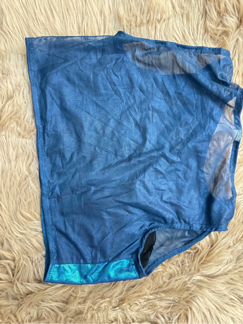 Forplay Metallic Teal Harem Pants with Red Waistband - Picture 5 of 13